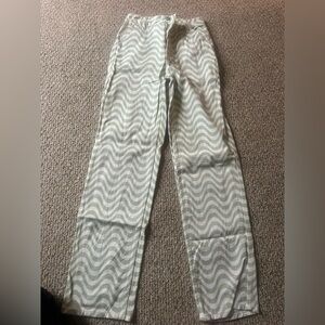 PacSun Green and White Swirl Pants